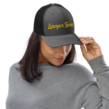 Load image into Gallery viewer, Lawyer Stories Script Trucker Cap
