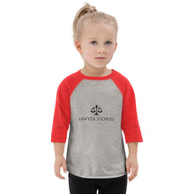 Load image into Gallery viewer, Lawyer Stories Toddler baseball shirt
